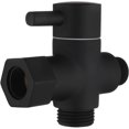 thumbnail image 1 of 3 vías desviador de latón válvula de cierre 3/8-12/17 adaptador para la línea de agua del inodoro, negro Feliz Sencillez, 1 of 5