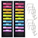 thumbnail image 3 of 2 Pack Heavy Duty Storage Pocket Chart for Classroom, 10 Pockets, 6 Overdoor Hangers Included, Hanging Wall File Organizer for Office File Folders, Assignments, Files, Scrapbook Papers & More (Black), 3 of 5