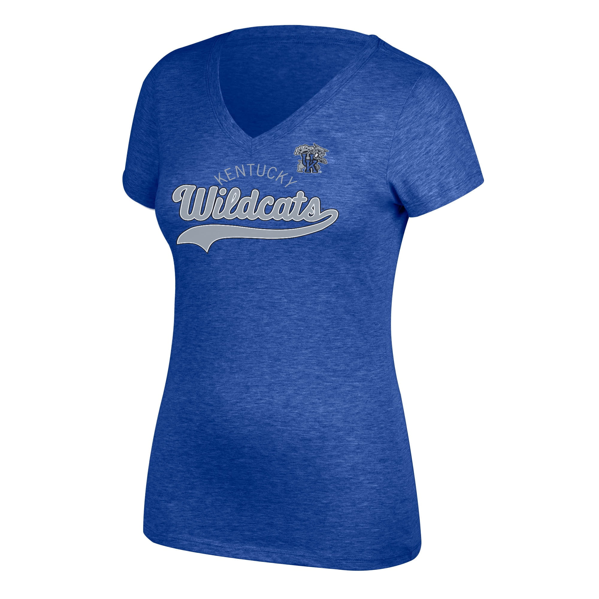 Women's Royal Kentucky Wildcats Script V-Neck T-Shirt - Walmart.com ...