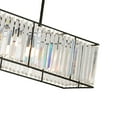 thumbnail image 6 of FETCOI Rectangular 4-Lights Chandelier k9 Crystal Pendant Light (Black), 6 of 6