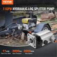 thumbnail image 2 of Hydraulic Log Splitter Pump, 11GPM, 2 Stage 3000PSI Wood Log Splitter Pump, 1'' Inlet 1/2'' NPT Outlet 3600 RPM Aluminum Hydraulic Gear Pump, for Small Engine Mounting Log Splitters Snowplow, 2 of 7