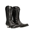thumbnail image 2 of NEW ROCK M-7921-S1 BLACK FLAME BOOTS Black Leather Heavy Biker Western Cowboy 42, 2 of 6
