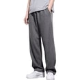 thumbnail image 3 of Blekii Men's Waffle Knit Joggers, Summer Weight Sweatpants with Straight Leg, Loose Fit Casual Pants for Lounge, Breathable Comfort Bottoms, Versatile Pants for Home, Travel, Or, 3 of 7