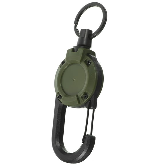 Retractable Keychain Hanging Buckle Saftey Keychains Holder Fob Id Badge Reel Backpack Carabiner