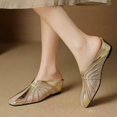 thumbnail image 3 of Women's Closed Toe Mule Flats, Breathable Mesh Slip On Casual Shoes with Low Wedge Heel, 3 of 5