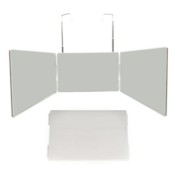 Amdohai 3 Way Mirror Makeup Mirror Foldable Wall Mounted Mirror Make Up Mirror Cosmetic Mirror Door Hanging Mirror for Bedroom Living Room Locker Room
