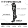 thumbnail image 3 of Lsque Daisies Flowers Pattern Sport Compression Socks for Men & Women 15-20 mmHg Knee High Nurse Pregnant Running Medical and Travel Athletic, 3 of 6