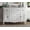 White, variant on Benton Collection 48" Light Blue Cottage Bathroom Vanity with White Marble Top
