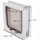 thumbnail image 3 of Puerta mediana con solapa para gatos con cerradura de 4 vías, kit de puerta magnética para mascotas, color blanco oso de fresa Electrónica, 3 of 5