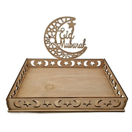 

Ramadan Wooden Tray Eid Plates Ramadan Decorations Serving Tableware