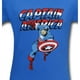Captain America Marvel Comics Tee-shirt Rouge Blanc & Bleu Adulte – image 2 sur 4