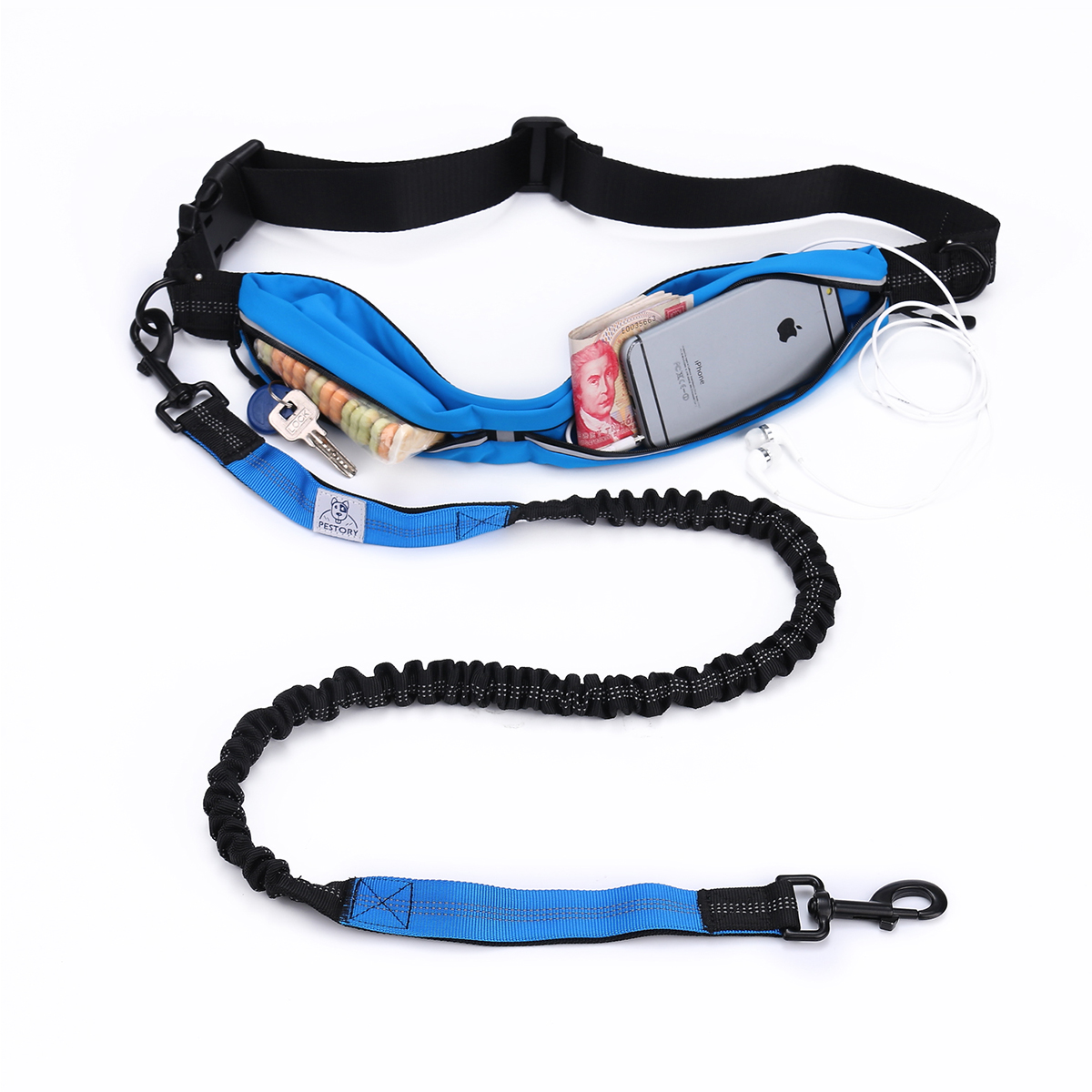 Hands Free Dog Leashes, Waist Belt Leash for Running Walking Hiking