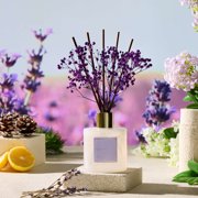 COCORRÍNA Lavender Thyme Reed Diffuser Set, 6.7 fl oz with Dried Flowers, Long Lasting Home Fragrance Air Freshener for Bedroom, Bathroom, Office
