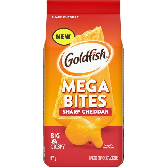 Goldfish Mega Bites Sharp Cheddar Crackers (167 g)