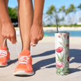 thumbnail image 2 of 20oz Pioneer Flower and Butterfly Skinny Tumblers Stainless Steel Tumbler with Lid and Straw,Vacuum Insulated Double Wall Travel Tumbler Cups with Cleaning Brush for Coffee,Tea, 2 of 6