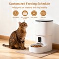 thumbnail image 3 of Programmable 4L Automatic Pet Feeder – Up to 6 Timed Meals, Dual Power, Portion Control, Stainless Steel Bowl, Dampness-Proof,  Large Capacity for Cats & Small Dogs – Transparent Black, 18×29.4×28CM, 3 of 8