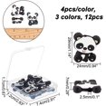 thumbnail image 2 of 12Pcs 3Colors Panda Silicone Beads Animals Silicone Beads Cartoon Animal Beads for DIY Jewelry Necklace Keychain Bracelet Phone Case, 2 of 5