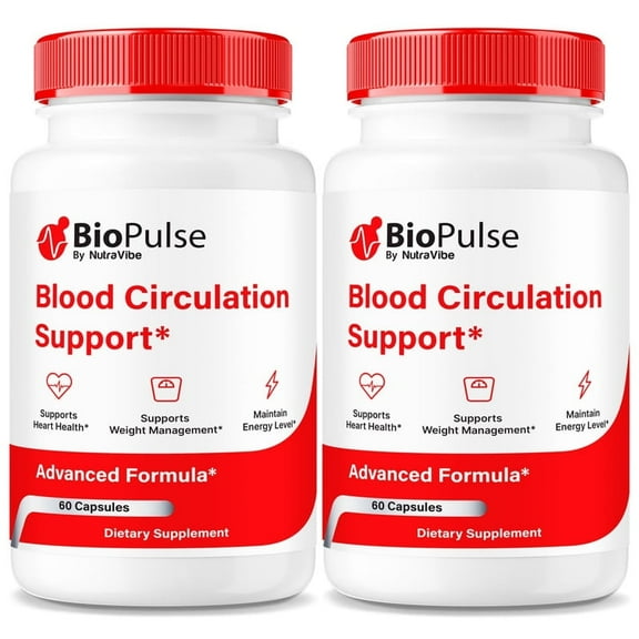 (2 Pack) BioPulse Capsules, Original BioPulse Formula - Naturally Supports Healthy Circulation, Stable Levels and Energizes the Body, Official Review (120 Capsules)