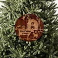 thumbnail image 2 of Worlds Best Farmer Farm Scene - Cedar Ornament, 2 of 4