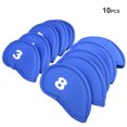 thumbnail image 1 of Becaristey 10 Pieces Golf Club Cover Cloth Putter Headcovers Portable Protector Outdoor Sports Golfing Guard Sleeve Accessories Blue 1Set, 1 of 6