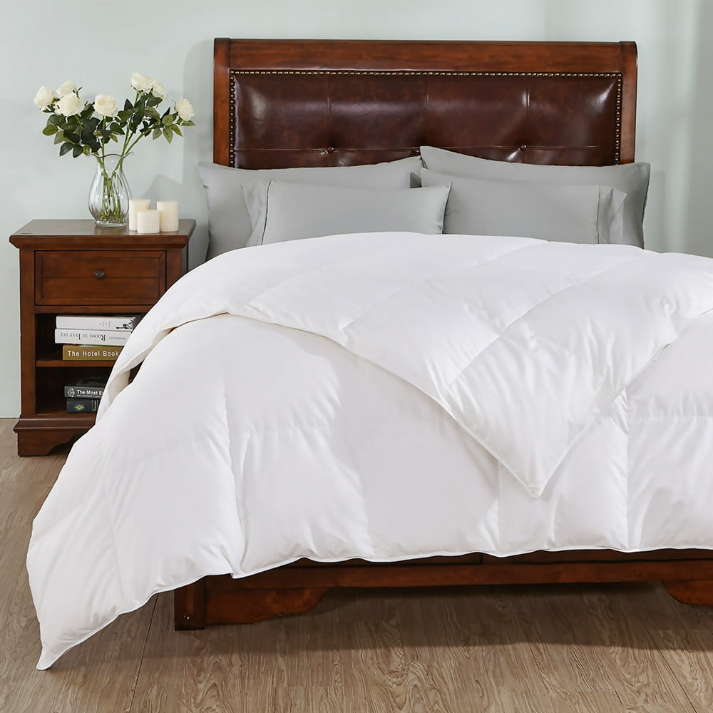 Peace Nest White Goose Down Comforter with 100 Cotton and 600 Fill