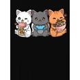 thumbnail image 2 of Camiseta De Mujer Camiseta De Verano Para Mujer Para Viajes En La Calle TrabajoSummer Whiskers, Women's Cute Cat Graphic Tee - Casual Round Neck Short Sleeve T-Shirt, Stretchy & Breathable Polyester, 2 of 6
