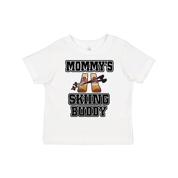 Inktastic Mommys Skiing Buddy for Kids Boys or Girls Toddler T-Shirt