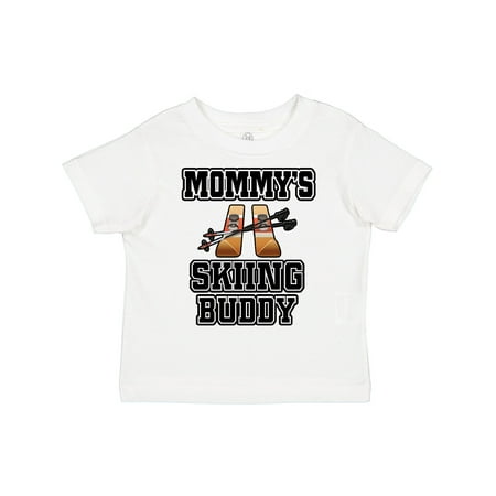 

Inktastic Mommys Skiing Buddy for Kids Gift Toddler Boy or Toddler Girl T-Shirt