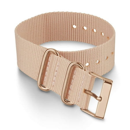 GOLDEN HOUR Men's Nylon Slip-Thru Strap Watch with GOLDEN HOUR Men's Nylon Slip-Thru Strap Watch with