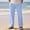 Light Blue, variant on Men's Pants Under $10 Elastic Waist Solid Casual Multiple Zipper Butt Pockets Outdoor Straight Type Fitnes Pants Trousers