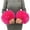 Rose Red, variant on Naierhg 1 Pair Cuffs Solid Color Faux Fur Autumn Winter Windproof Fluffy Wristbands Black Gray