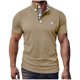 thumbnail image 1 of Mens Casual Manga Corta Botón Abajo Camisas Red Empalme Solapa Camiseta Superior, Poliéster Ligero para el Invierno, 1 of 1