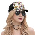 thumbnail image 5 of Picia Tulips Flowers Pattern Trucker Hat,Baseball Cap,Sun Protection Cap,Stylish Headwear,Leisure Cap,Outdoor Sports Cap, 5 of 7