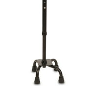 Equate Quad Walking Cane with Small Base – Height Adjustable, 300 lb Capacity