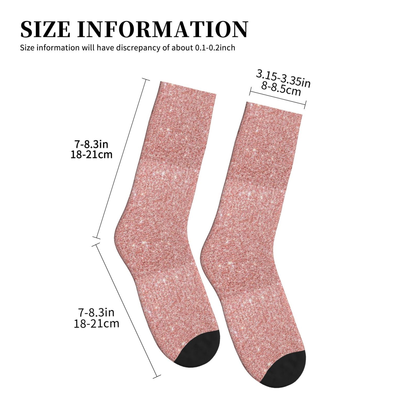 ZHBwal Crew Socks for Women Men Athletic - Rose Gold Pink Glitter Soft Comfort Breathable Mid-Calf Sole Running Socks Womens Men, Adult Unisex, Size: ZHBwal Crew Socks for Women Men Athletic - Rose Gold Pink Glitter Soft Comfort Breathable Mid-Calf Sole Running Socks Womens Men, Adult Unisex, Size: