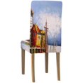 thumbnail image 4 of ABPHQTO Pintura al óleo Venecia Italia Estiramiento de la cubierta de la silla Funda protectora del asiento para el comedor Hotel Fiesta de bodas Juego de 6, 4 of 4