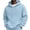 17# Light Blue, variant on Fleece Lined Hoodies for Men Pullover Lightweight Oversized Sweatshirt Hooded Y2K Long Sleeve Winter Hoodie Black S