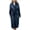 Navy Blue, variant on Women's Spa Plush Fleece Bathrobe with Shawl Collar and Pockets - Soft, Warm, Long Robe for Women, Large, Navy Blue