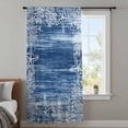 thumbnail image 4 of Blue Coastal Sheer Curtains 84 Inches Long, Summer Ocean Sea Waves Starfish Corals Light Filering Curtains, Breathable Simi Curtain Privacy Drapes for Living Room Bedroom Lightweight Window Treatment, 4 of 9