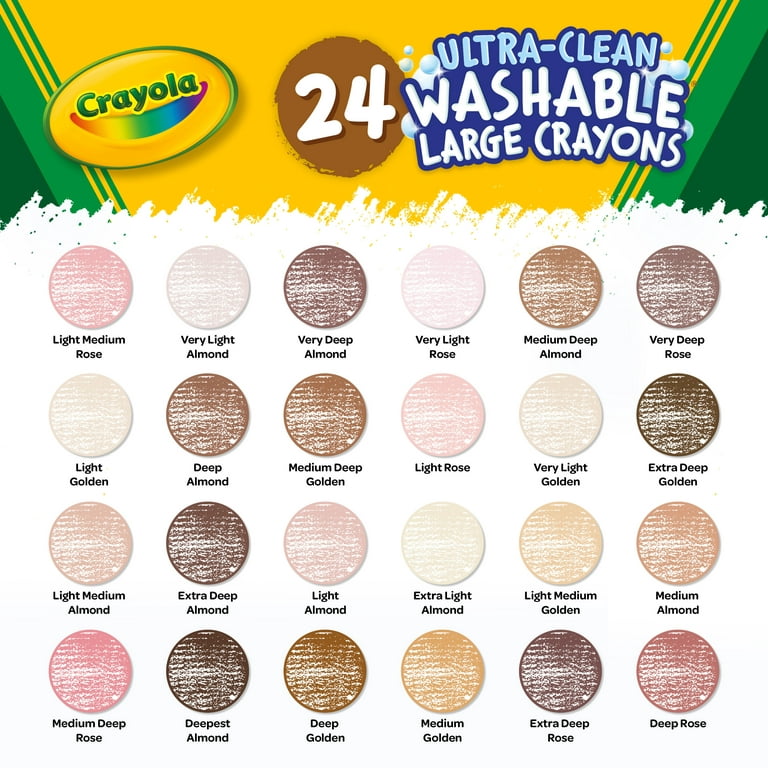 Crayola® Colors of the World Ultra-Clean Washable Large Crayons - 24 Ct.