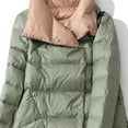 thumbnail image 2 of Winter Savings Clearance! Lindreshi Womens Shackets Coat in Clothing Clearance Women's Thin and Thin Mid-Length Knee-length Down Jacket, 2 of 4