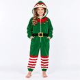 thumbnail image 4 of Generic Kids Christmas Jumpsuit Boys Girls Hooded Outfit Soft Plush Onesie Xmas Long Sleeves Romper for Holiday, 4 of 5
