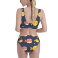 thumbnail image 3 of Picia Cute Puffer Fish Women's High Waisted Bikini Scoop Neck Swimsuit Two Pieces Bathing Suit-Medium, 3 of 8