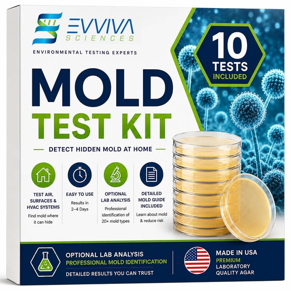 Evviva Sciences Mold Detection Test Kit with 10 Individual Tests, 10 Piece