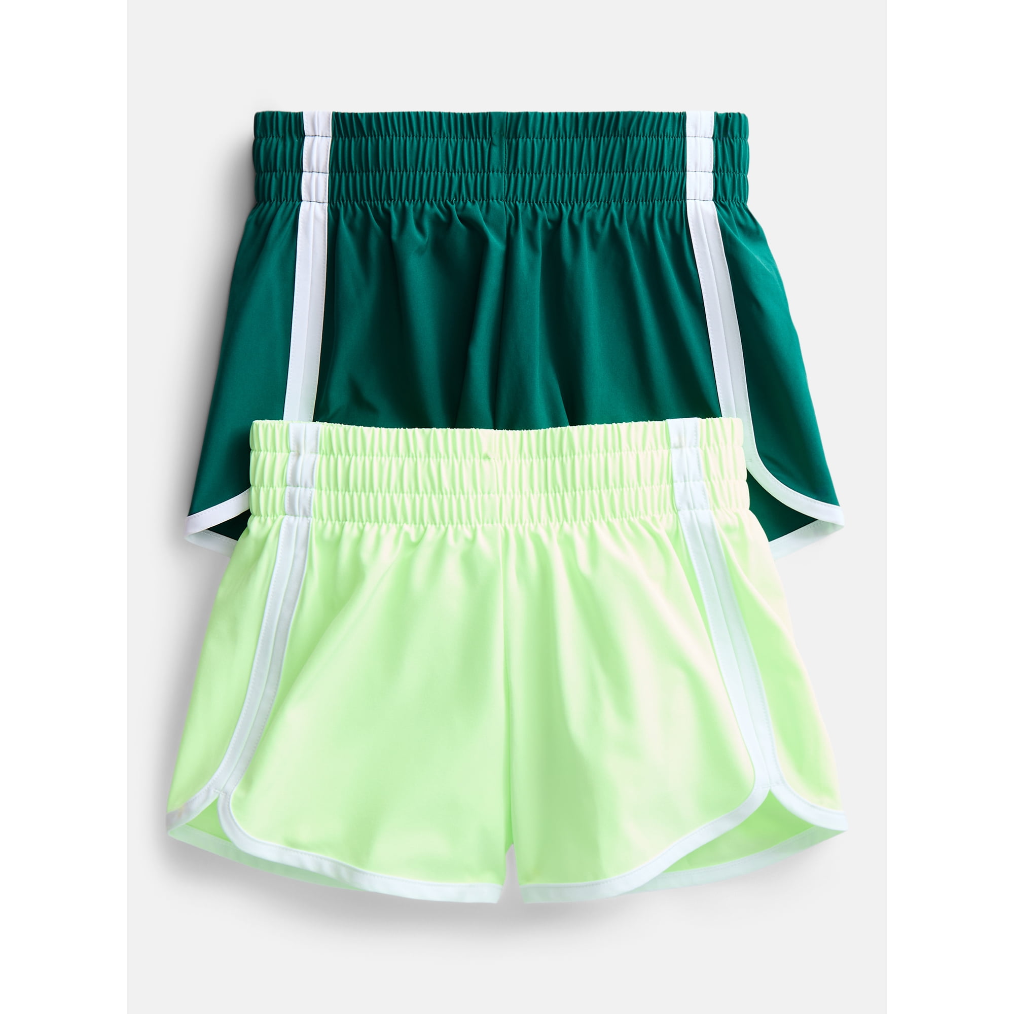 Athletic Works Girls Active Dolphin Shorts, 2-Pack, Sizes 4-18