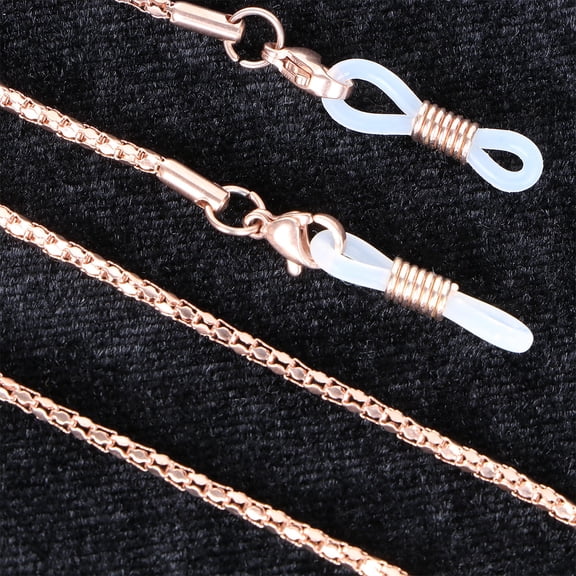 YUNLIGHTS Eyeglass Chain, Stainless Steel Glasses Strap with Adjustable Ends, Holder for Sunglasses or Readers