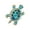 Blue, variant on Sparkling Crystal Rhinestones Turtles Shaped Pin Secure Closure Alloy Crystal Accent Decoration For Casual Outfits