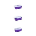 thumbnail image 3 of Guardoinrt Boîte de Conservation Scellée Nourriture Fraîche et Sécurisée avec Récipient à Lunch en Silicone Violet 800ml 3ensemble, 3 of 6
