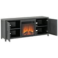 thumbnail image 6 of Evelyn&Zoe Granger Rectangular TV Stand with Log Fireplace for TV's up to 65", Charcoal Gray, 6 of 13