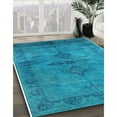 thumbnail image 3 of Ahgly Company Machine Washable Indoor Rectangle Industrial Modern Deep Sky Blue Area Rugs, 3' x 5', 3 of 7